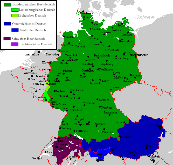 A német nyelv szabvány-változatai